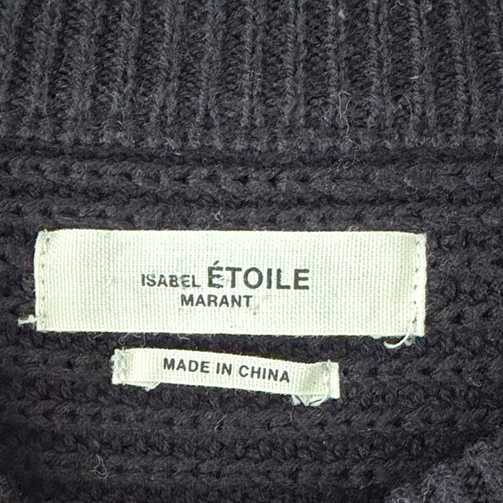 Isabel Marant Koyle Sweater Black Long Sleeve Top With Button Detailing - Picture 3 of 3